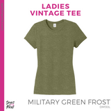 Ladies Vintage Tee - Military Green Frost (Fresno Swing PSWB)