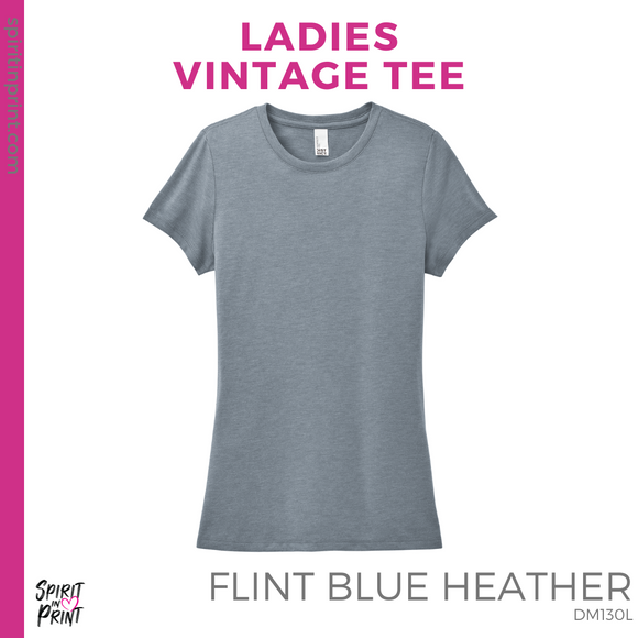 Ladies Vintage Tee - Flint Blue Heather (Fresno Swing PSWB)