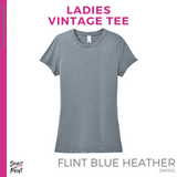Ladies Vintage Tee - Flint Blue Heather (Fresno Swing PSWB)