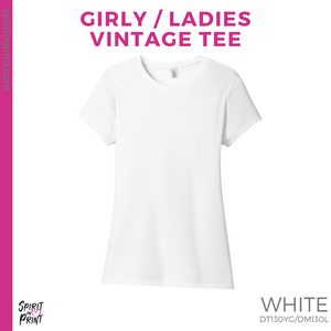Girly Vintage Tee - White (Fancher Creek Repeat #143761)