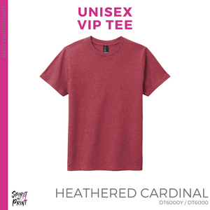 Unisex VIP Tee - Heathered Cardinal (Young Block #143773)