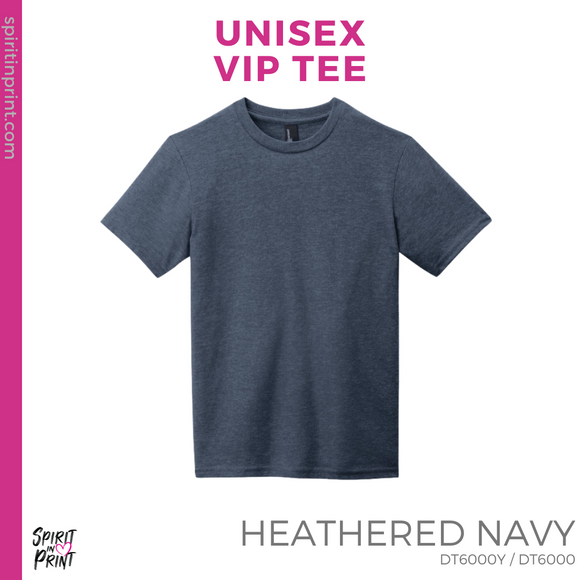Unisex VIP Tee - Heathered Navy (PCA Rectangle #143821)