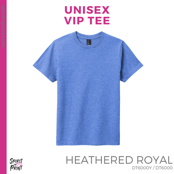 Unisex VIP Tee - Heathered Royal (Fugman 3 Stripe #143747)