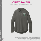 1/4 Zip Long Sleeve - Black or Grey (Reedley Softball)