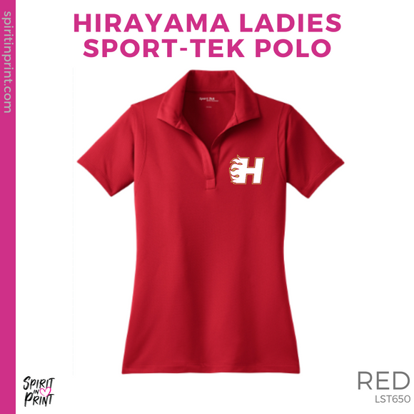 Ladies Micro pique Polo - Red (Hirayama Mascot #143894)