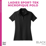 Ladies Micro pique Polo - Black (OCHS Titans Fireball #144015)