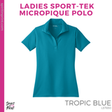 Ladies Micro pique Polo - Tropic Blue (OCHS Titans Fireball #144015)