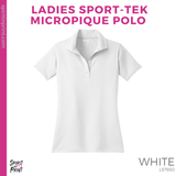 Ladies Micro pique Polo - White (OCHS Titans Fireball #144015)