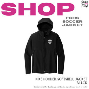 Nike Hooded Soft Shell Jacket - Black (FCHS Eagles Soccer)