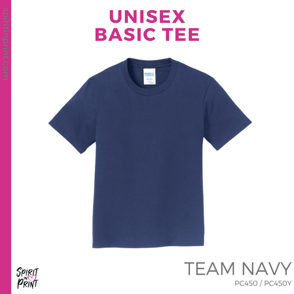 Basic Tee - Navy (Clovis East Wavy Color Guard #143790)