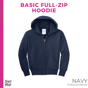 Full-Zip Hoodie - Navy (TL Reed Huskies #143775)