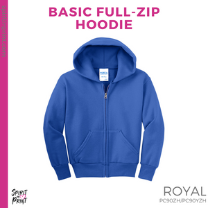 Full-Zip Hoodie - Royal (Stone Creek Checkers #143787)