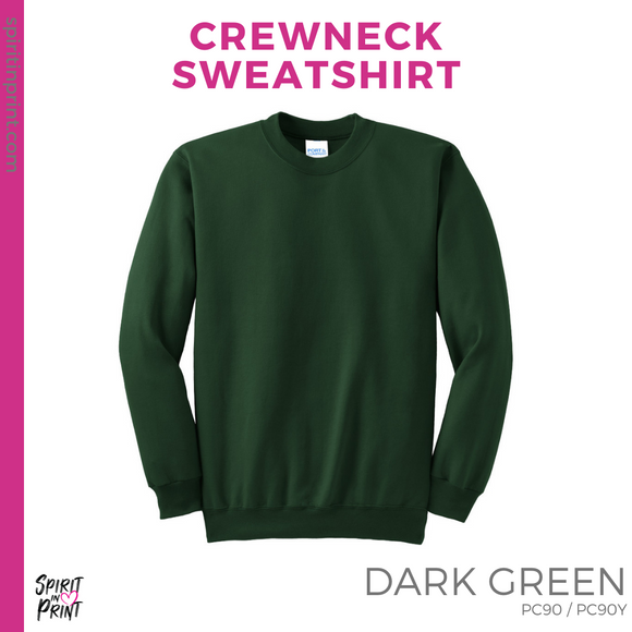 Crewneck Sweatshirt - Dark Green (Hawk Pride #143816)