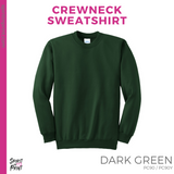 Crewneck Sweatshirt - Dark Green (Clovis East Wavy Marching Band #143791)