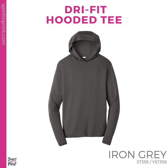 Dri-Fit Hooded Tee - Iron Grey (Trojans Split #143933)