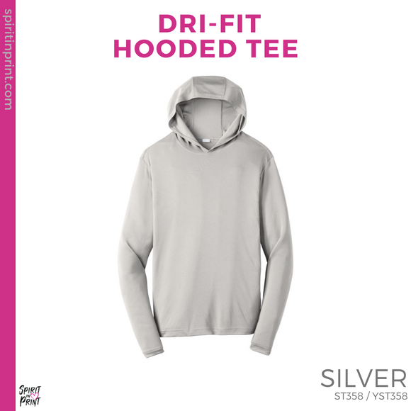 Dri-Fit Hooded Tee - Silver (Trojans Split #143933)