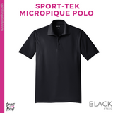 Unisex Micro pique Polo - Black (OCHS Titans Fireball #144015)