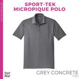 Unisex Micro pique Polo - Grey Concrete (OCHS Titans Fireball #144015)