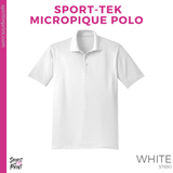 Unisex Micro pique Polo - White (OCHS Titans Fireball #144015)