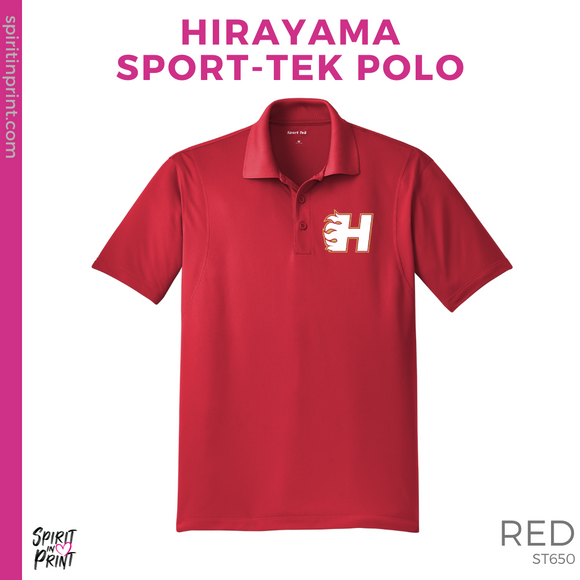 Unisex Micro pique Polo - Red (Hirayama Mascot #143894)