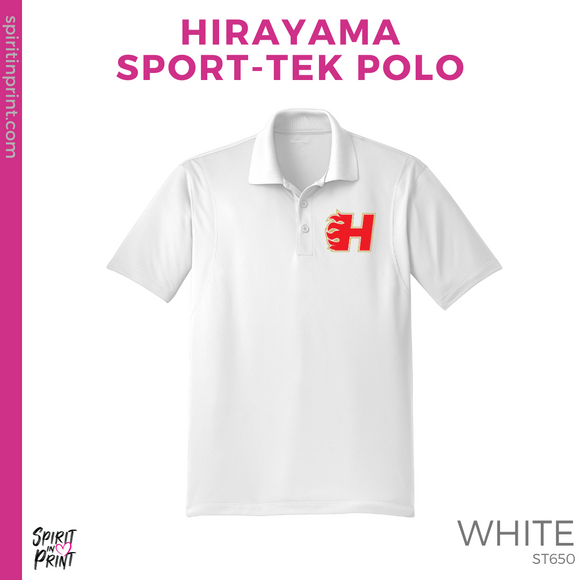 Unisex Micro pique Polo - White (Hirayama Mascot #143894)