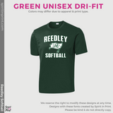 Unisex Dri-Fit Tees - Dark Green, Grey or Black (Reedley Softball)