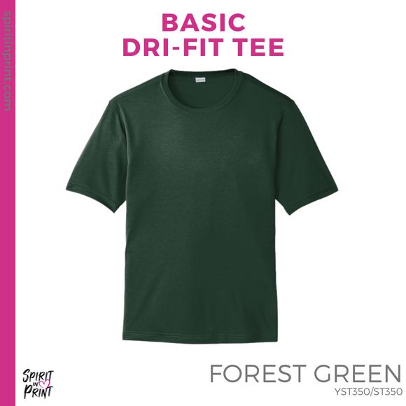 Dri-Fit Tee - Forest Green (Clovis East Marching Band Circle #143792)