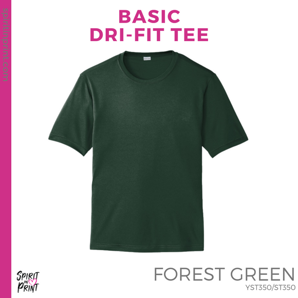 Dri-Fit Tee - Forest Green  (Reagan Paw #143732)