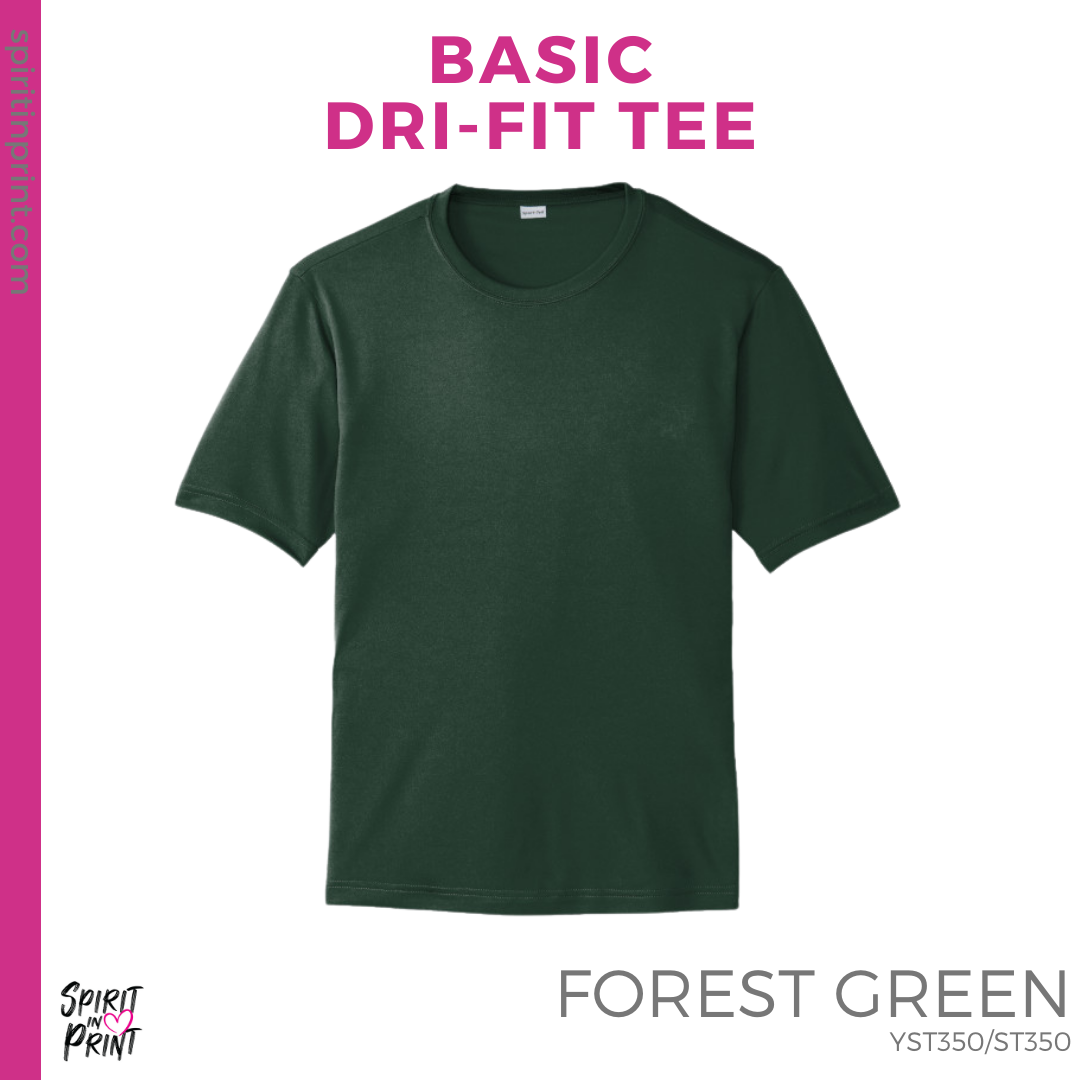 Forest green dri fit shirt shop