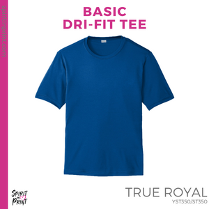 Dri-Fit Tee - True Royal (Cole Bulldog Face #143805)