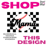 Dri-Fit Tee - Black (Baseball Mama Checkers #143834)