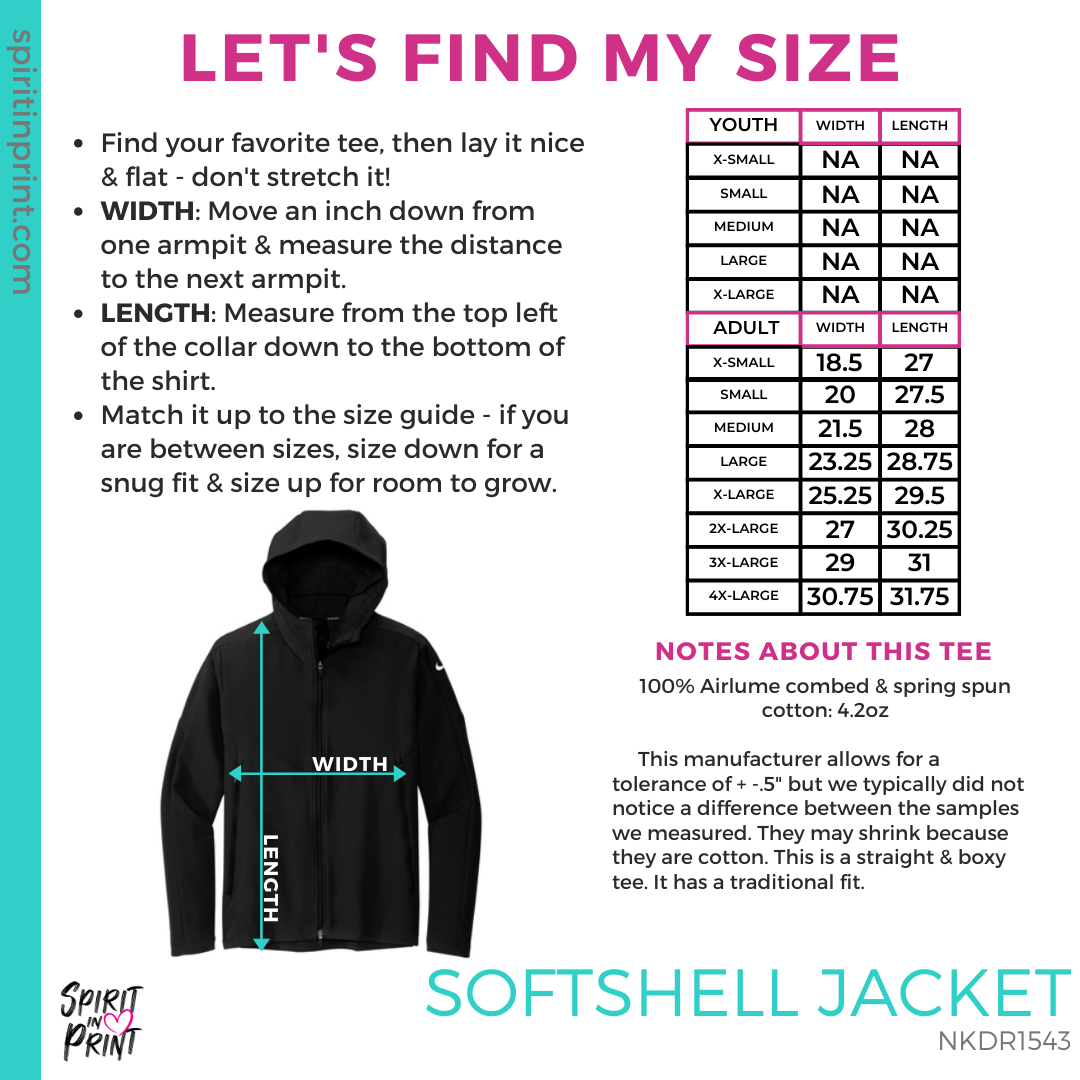 Nike Hooded Soft Shell Jacket Black FCHS Eagles Soccer Spirit in Print