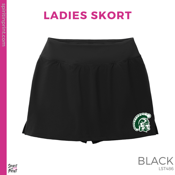 Ladies Skort- Black (Trojan Head #143934)