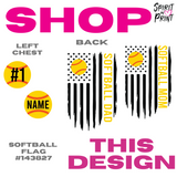 Basic Tee - Black (Softball Flag #143827)