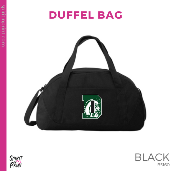 Duffel Bag - Black (Dinuba Trojan Cheer Logo #143934)