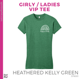 Ladies VIP Tee - Heathered Kelly Green (Happy Go Lucky)