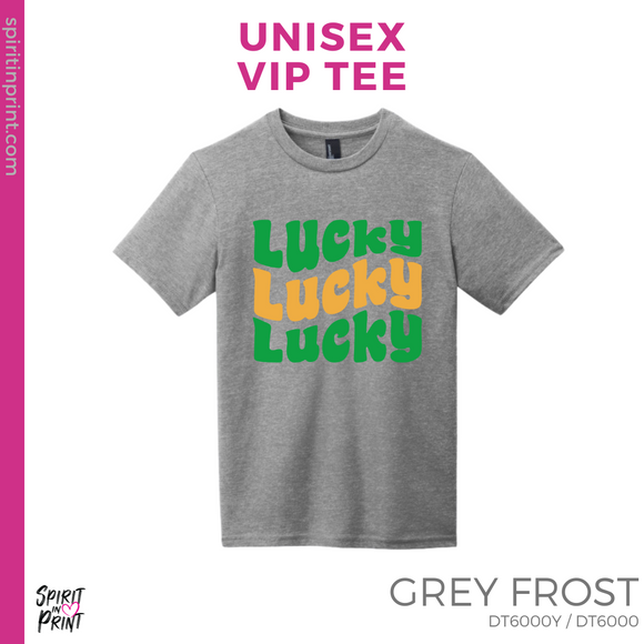 Unisex VIP Tee - Grey Frost (Triple Lucky)