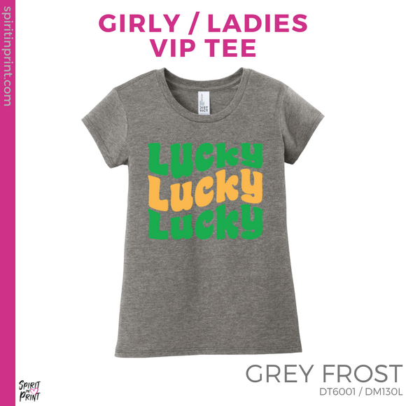 Girly VIP Tee - Grey Frost (Triple Lucky)