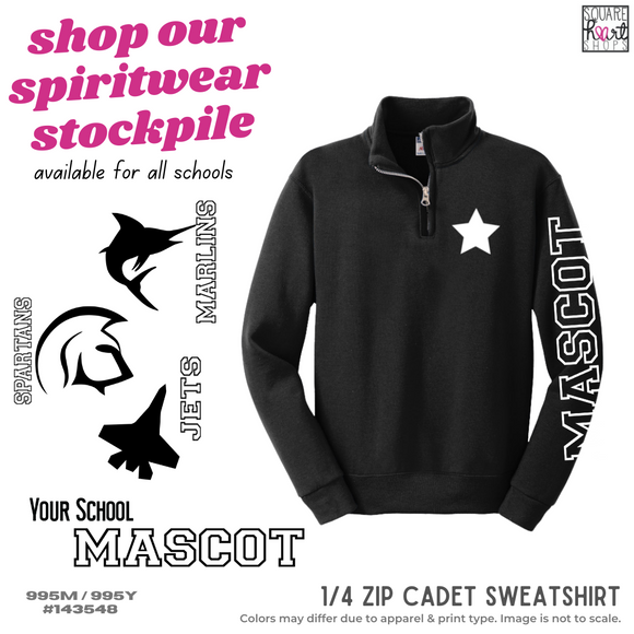 1/4 Cadet Sweatshirt - Black (Stockpile #143548)