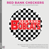 3/4 Sleeve Baseball Tee - White / Black (Red Bank Checkers #143614)