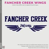 Girly VIP Tee - Heathered Navy (Fancher Creek Wings #143641)
