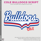 Dri-Fit Tee - Black (Cole Bulldogs Script #143665)