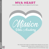 Ladies Tri-Blend Fleece Hooded Pullover- Dark Grey Heather (Mission Vista Academy Heart #143682)
