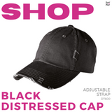 District Distressed Cap- Black