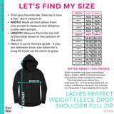 Ladies Perfect Weight Fleece Full-Zip Hoodie - Jet Black (Mission Vista Academy Heart #143682)