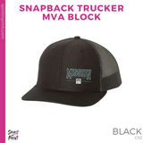 Snapback Trucker Cap- Black