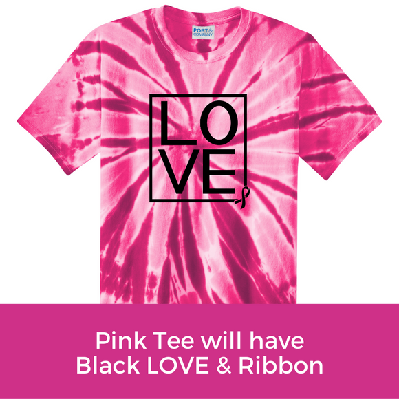 Love Tee - Pink Tie Dye