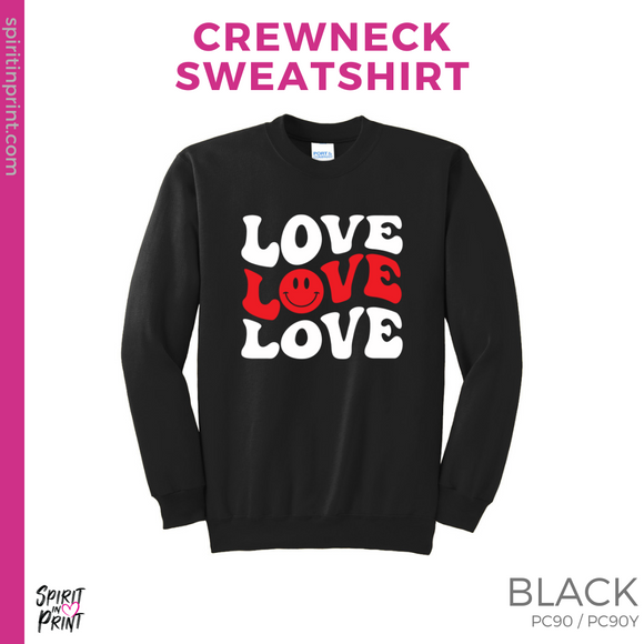 Crewneck Sweatshirt - Black (Triple Love #143690)