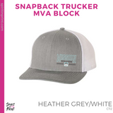 Snapback Trucker Cap- Heather Grey/White