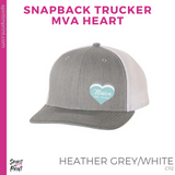 Snapback Trucker Cap- Heather Grey/White